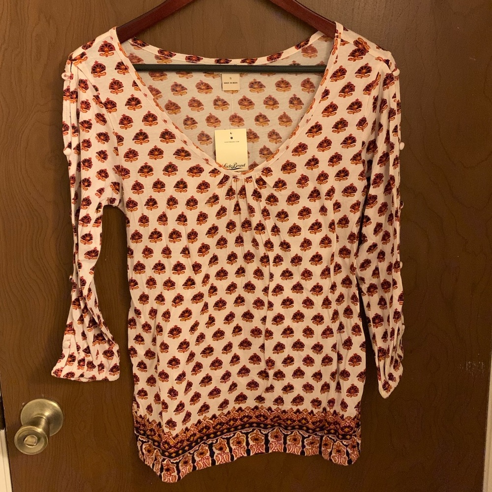 Lucky Brand Royal Fan Blouse - Picture 2 of 6